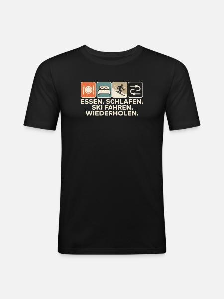 Après Ski Skiing Skiers Skiing - Men's Slim Fit T-Shirt - black