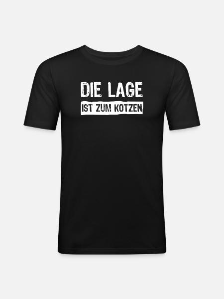 L’emplacement est nul - T-shirt près du corps Homme - noir