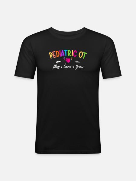 Pediatric Occupational Therapy OT - Men's Slim Fit T-Shirt - black
