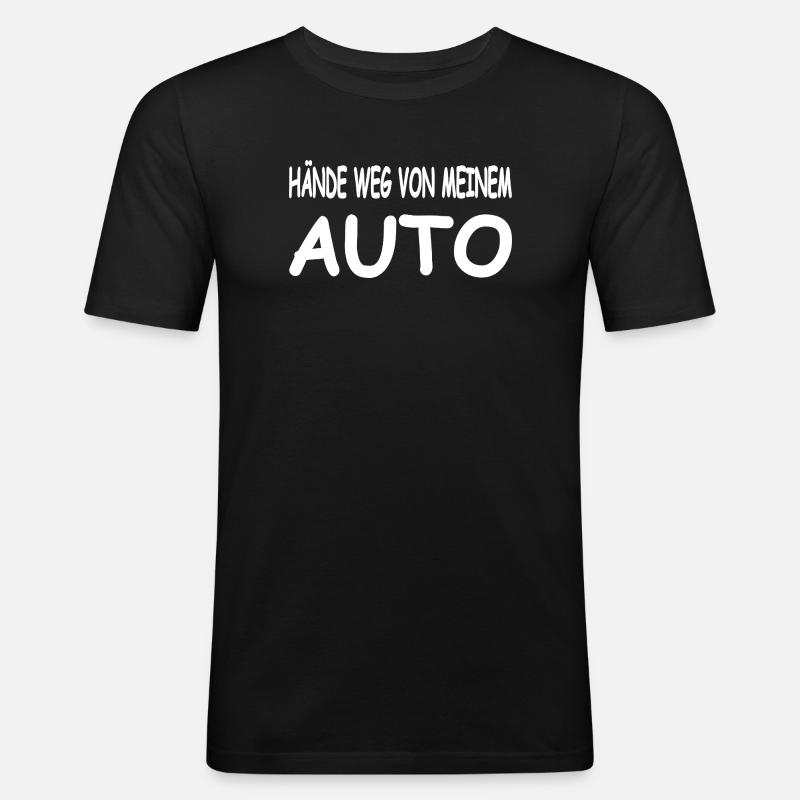Auto - Männer Slim Fit T-Shirt - Schwarz
