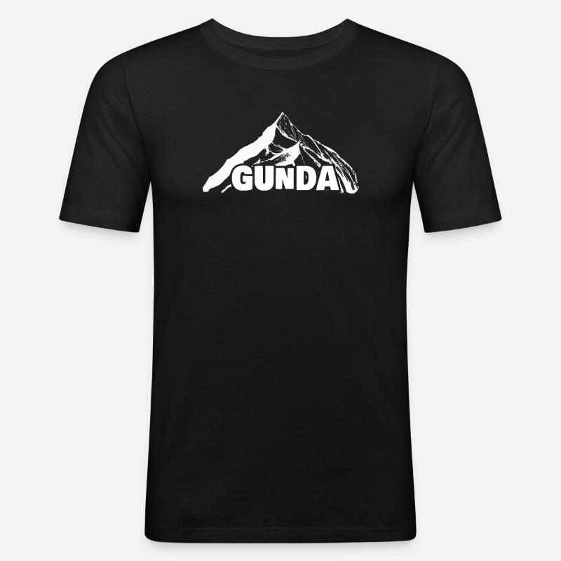 Bergsteigen Gunda - Männer Slim Fit T-Shirt - Schwarz