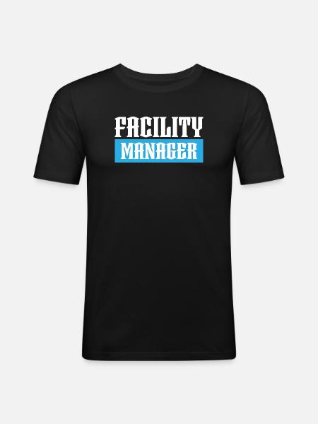 tshirt facility manager noir - T-shirt près du corps Homme - noir