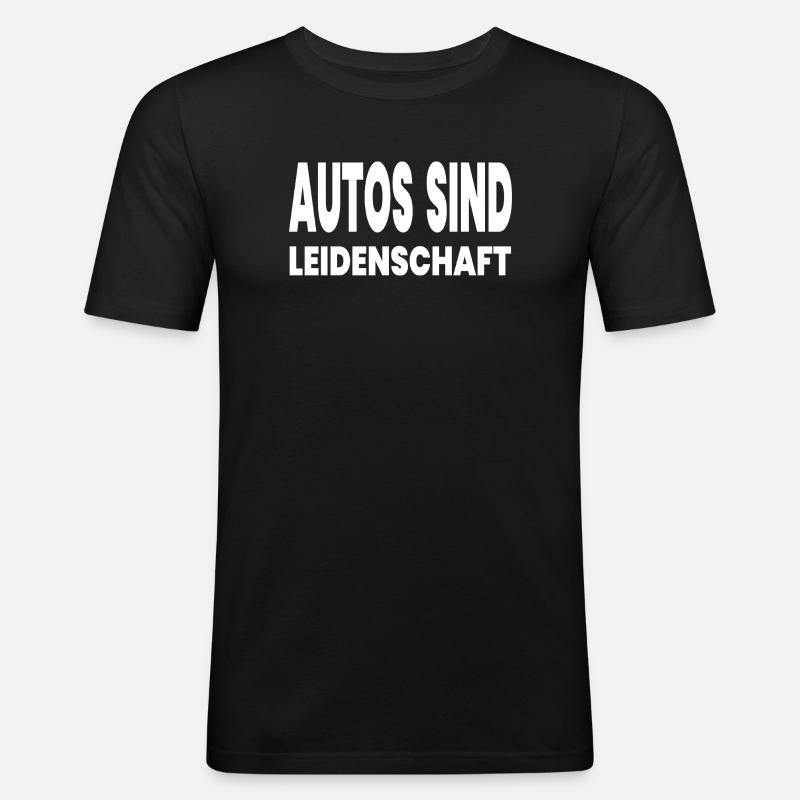 Auto - Männer Slim Fit T-Shirt - Schwarz