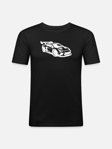 Auto Tuning Sportwagen  - Männer Slim Fit T-Shirt - Schwarz