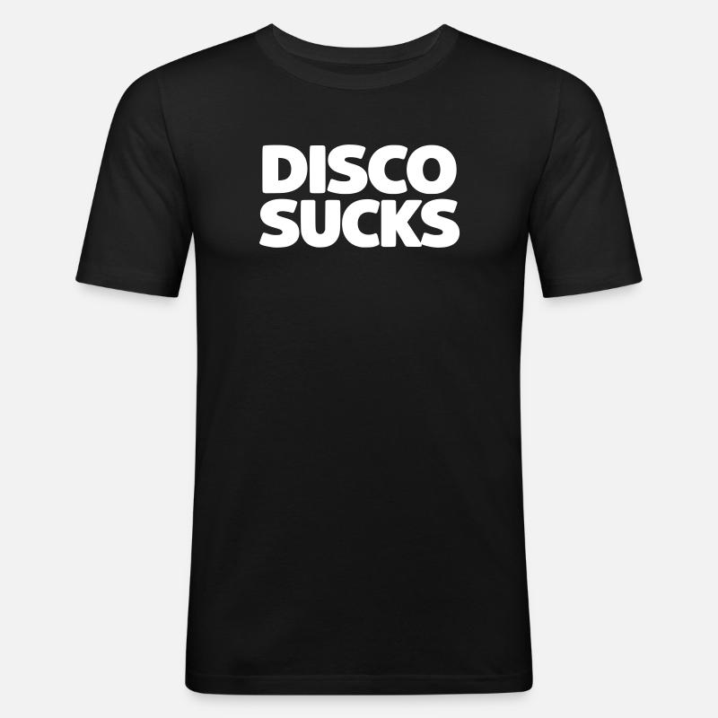 Disco ist - Männer Slim Fit T-Shirt - Schwarz