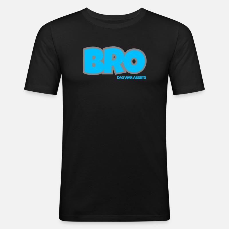 BRO. DAS WAR ABSEITS - Männer Slim Fit T-Shirt - Schwarz