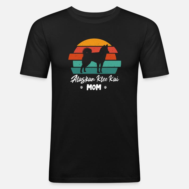 Alaskan Klee Kai - Männer Slim Fit T-Shirt - Schwarz
