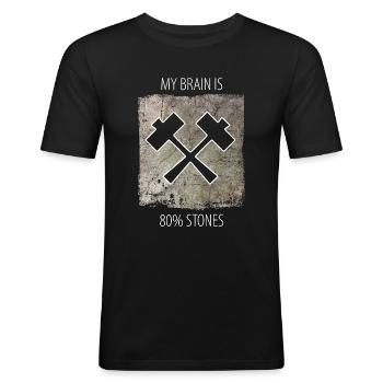 Stonemason Stone Sculptor Saying - Men's Slim Fit T-Shirt - black - Front - Nik (191cm)