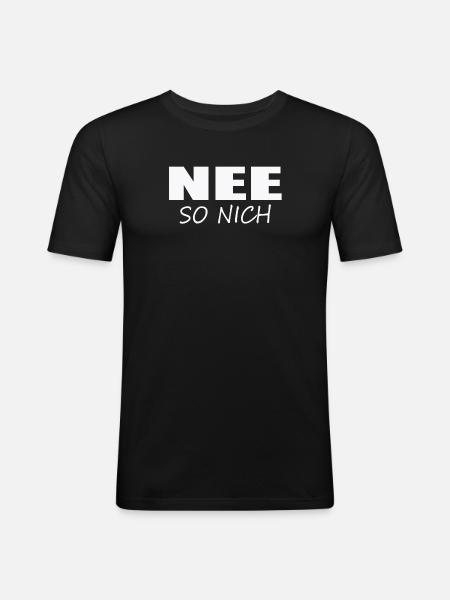NON, PAS COMME ÇA - T-shirt près du corps Homme - noir