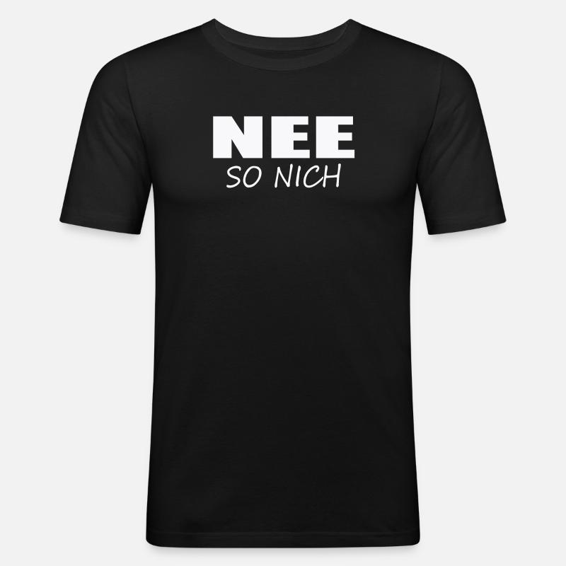 NON, PAS COMME ÇA - T-shirt près du corps Homme - noir