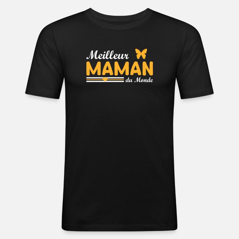 Beste Mutter der Welt - Männer Slim Fit T-Shirt - Schwarz