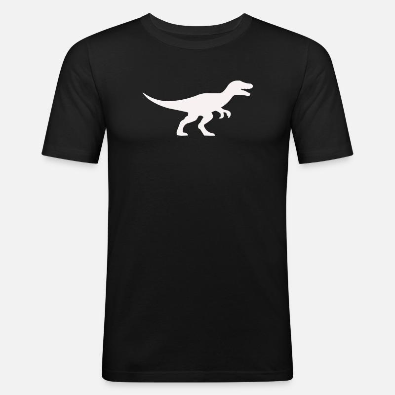 Raptor T Rex Silhouette - Men's Slim Fit T-Shirt - black