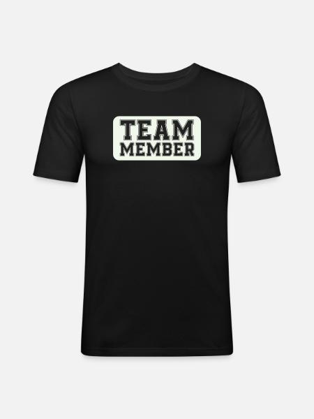 Varsity-style team member - Men's Slim Fit T-Shirt - black