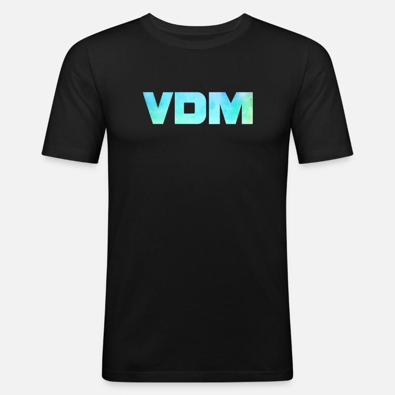 VDM - Männer Slim Fit T-Shirt - Schwarz