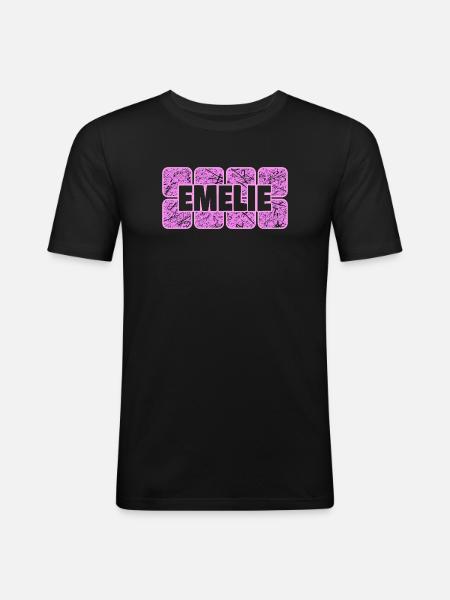 Geschenk für Emelie - Männer Slim Fit T-Shirt - Schwarz