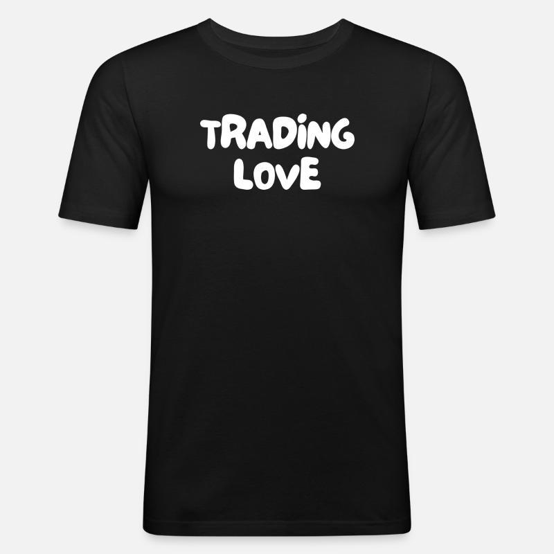 Tauschen von Liebe - Männer Slim Fit T-Shirt - Schwarz