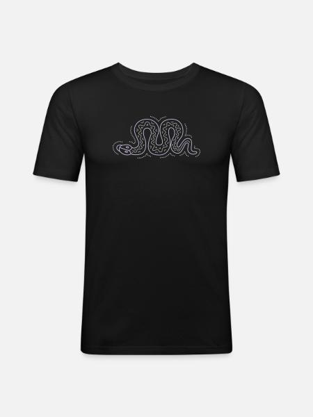 snake - Men's Slim Fit T-Shirt - black