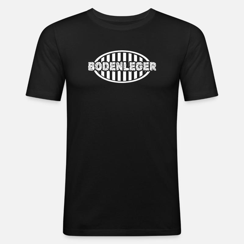 Job Bodenleger - Männer Slim Fit T-Shirt - Schwarz