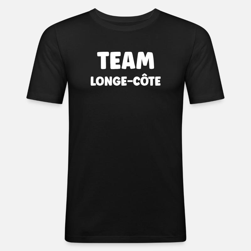 Longe Rippe - Männer Slim Fit T-Shirt - Schwarz