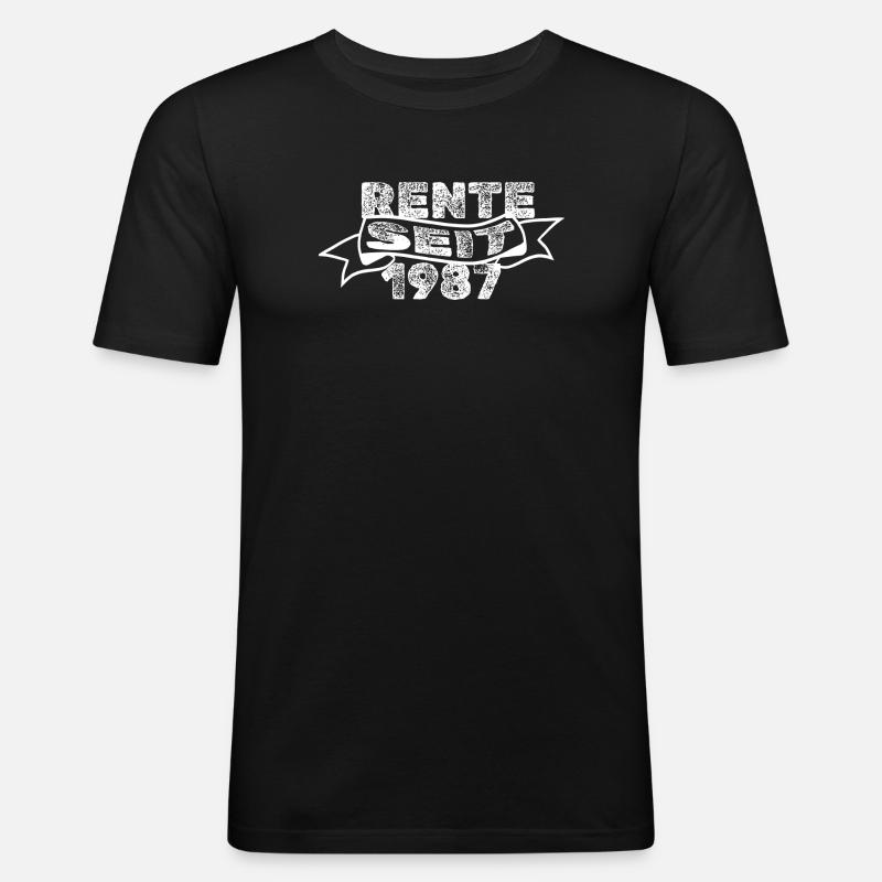 1987 - Männer Slim Fit T-Shirt - Schwarz