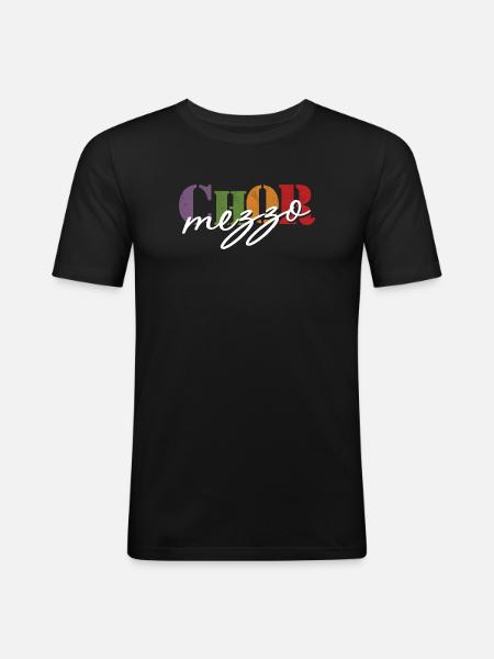 Mezzo-soprano de chœur - T-shirt près du corps Homme - noir