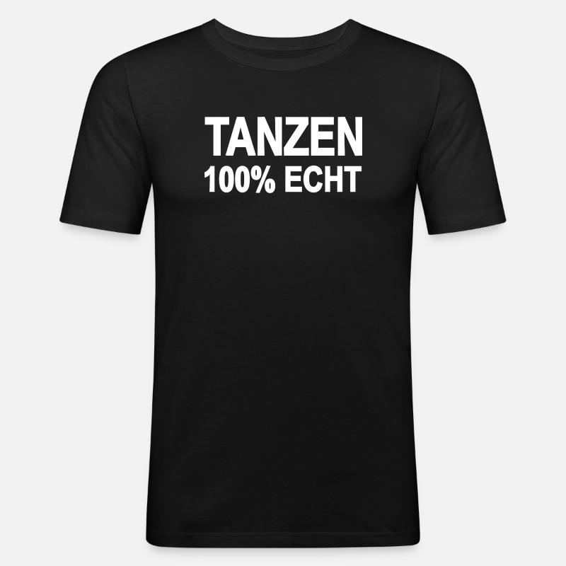 Tanzen - Männer Slim Fit T-Shirt - Schwarz