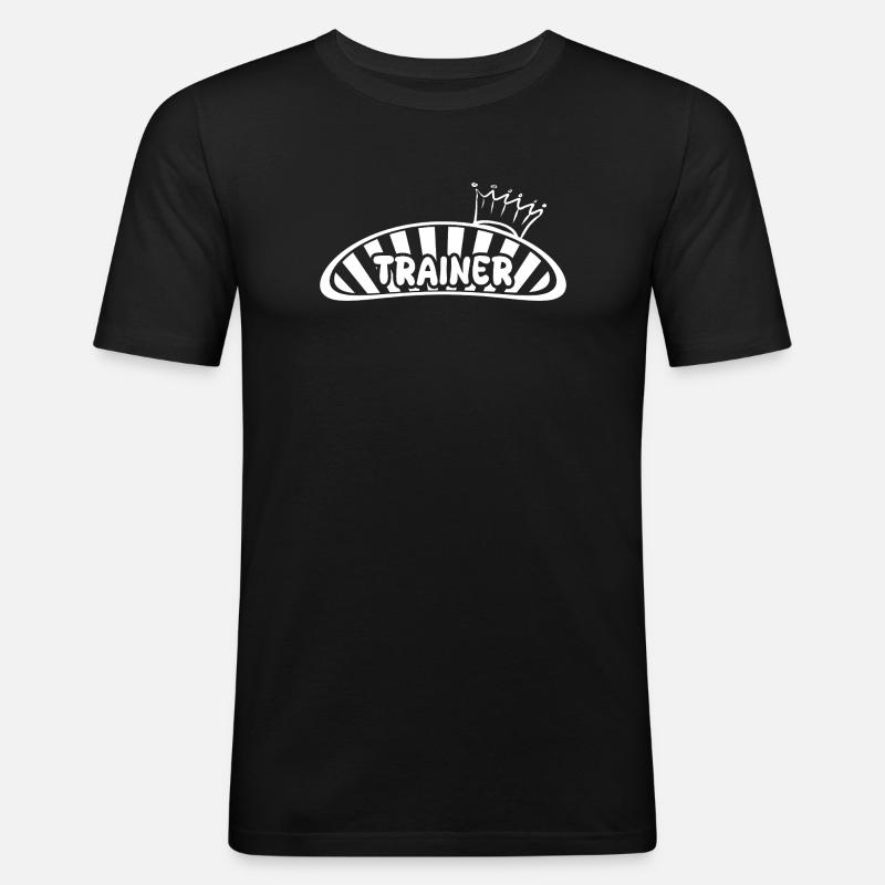Trainer - Männer Slim Fit T-Shirt - Schwarz