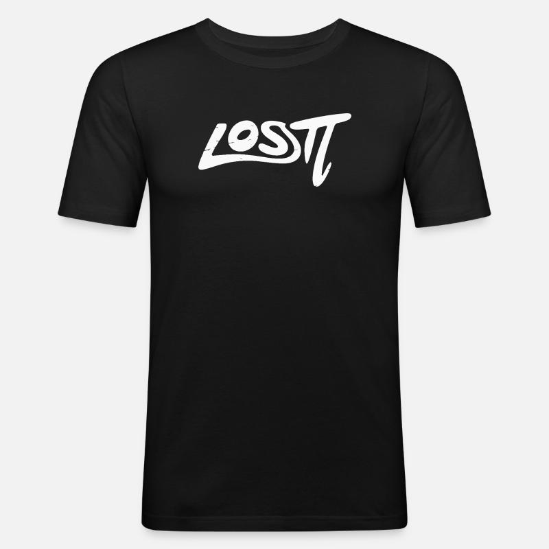 Verlorenes Graffiti-Wortzeichen - Männer Slim Fit T-Shirt - Schwarz