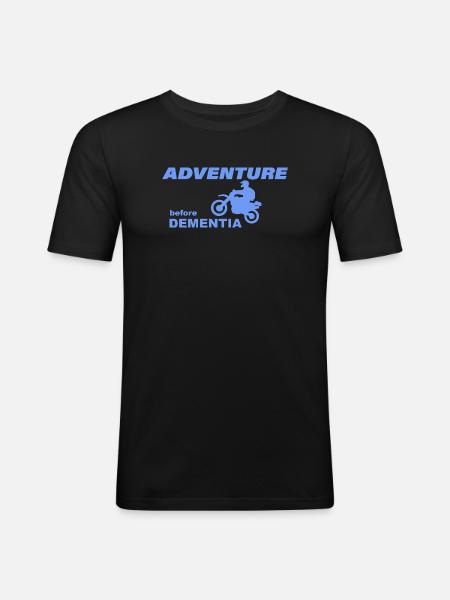AVENTURE À MOTO - T-shirt près du corps Homme - noir