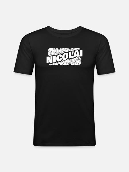 Gift for Nicolai - Men's Slim Fit T-Shirt - black