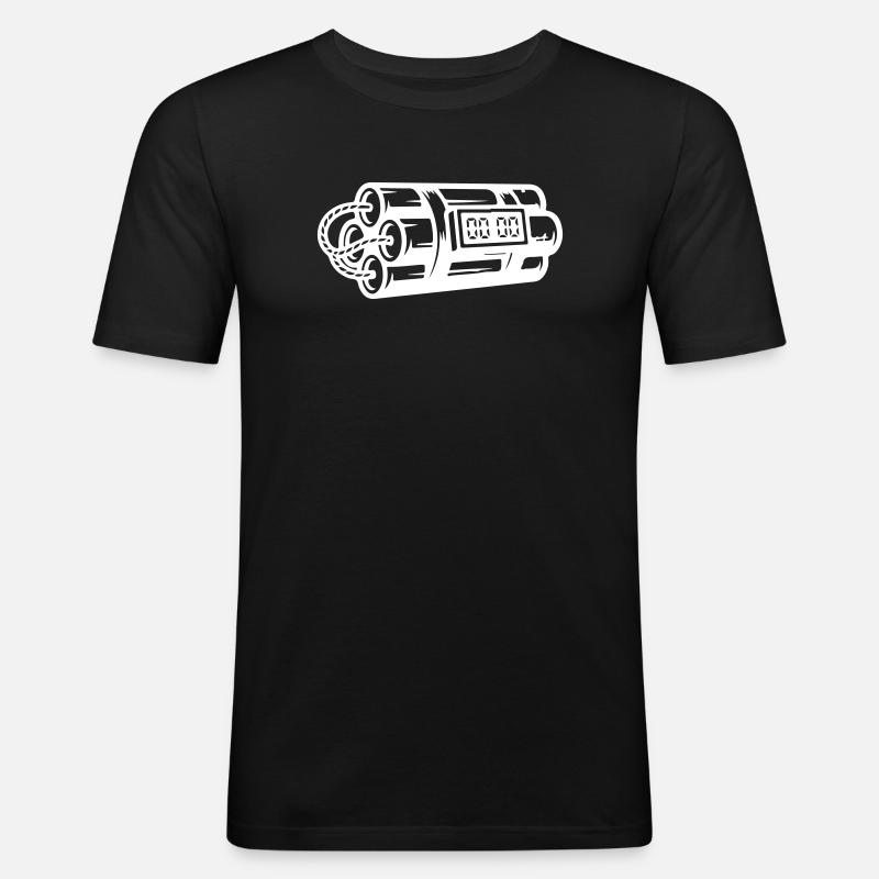 Time Bomb Explosive Dynamite - Men's Slim Fit T-Shirt - black