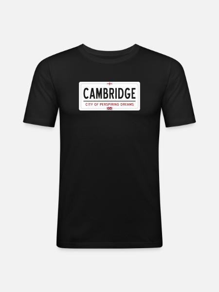 Cambridge town sign - Men's Slim Fit T-Shirt - black