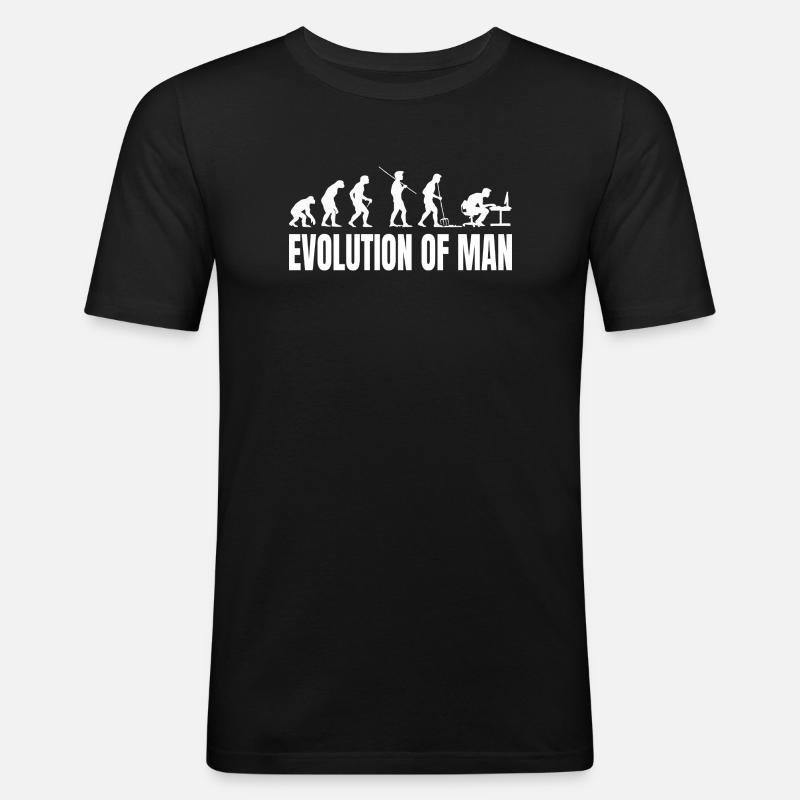Evolution of Programmer IT Computer Coder - Men's Slim Fit T-Shirt - black