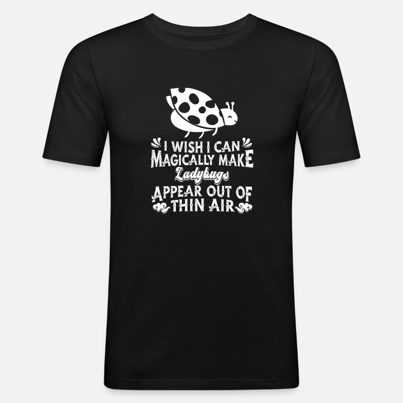 Ladybug Modschegiebchen Mariechenkäfer - T-shirt près du corps Homme - noir