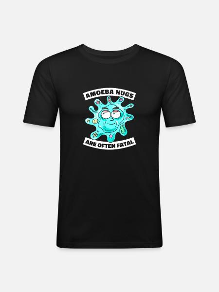Biology Biologist Amoeba - Men's Slim Fit T-Shirt - black