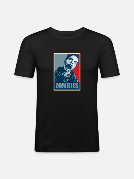 Zombie Halloween - Men's Slim Fit T-Shirt - black
