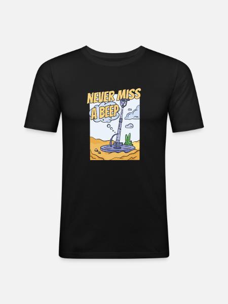 Prospectors Digging Treasure - Men's Slim Fit T-Shirt - black
