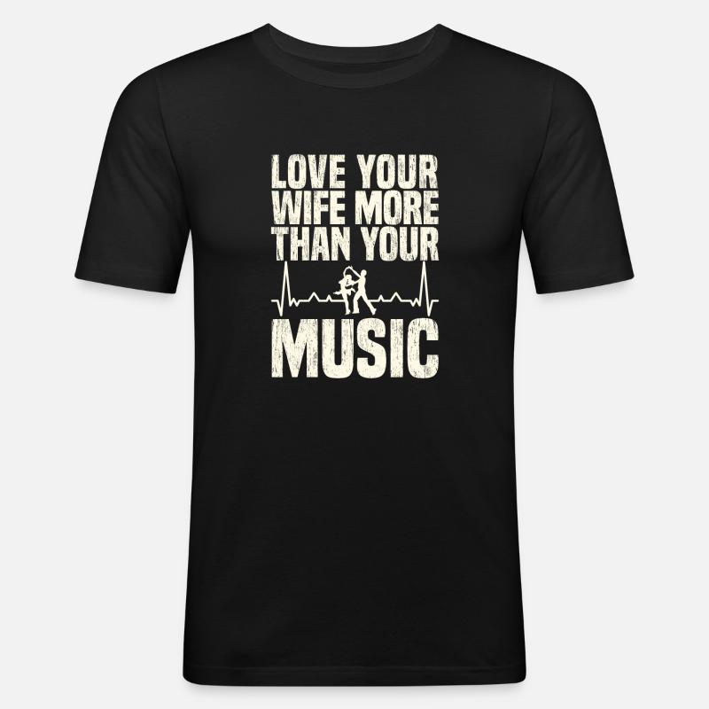 Tontechniker Toningenieur Tontechniker Ehemann - Männer Slim Fit T-Shirt - Schwarz