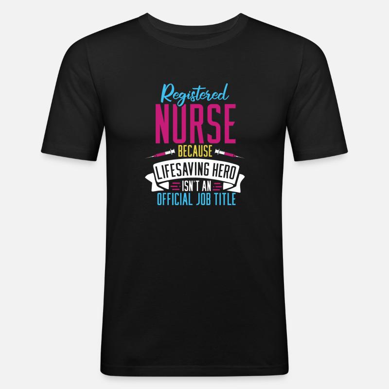 Krankenschwester - Männer Slim Fit T-Shirt - Schwarz