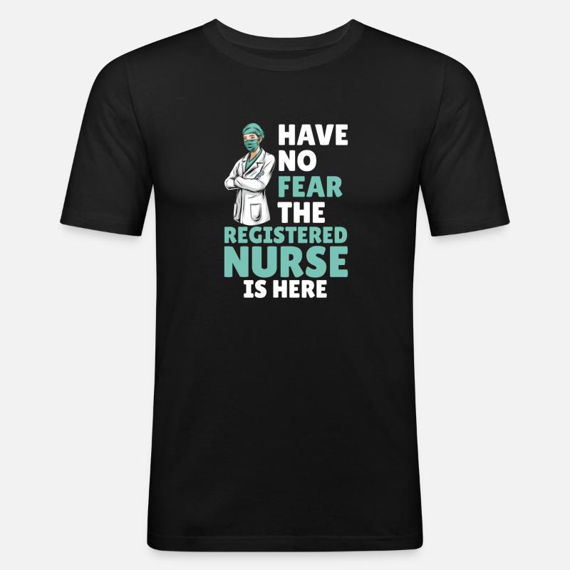 Krankenschwester - Männer Slim Fit T-Shirt - Schwarz