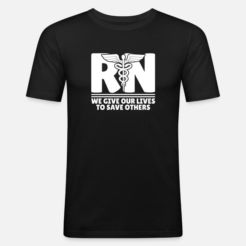 Krankenschwester - Männer Slim Fit T-Shirt - Schwarz