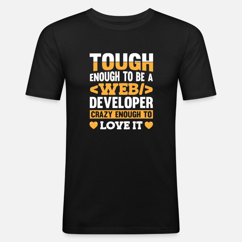 Web Entwickler Webdeveloper Web-Entwickler - Männer Slim Fit T-Shirt - Schwarz