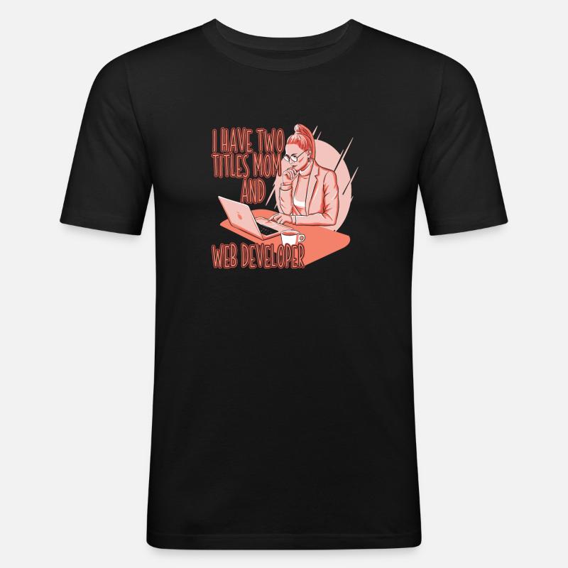 Web Entwickler Webdeveloper Web-Entwickler - Männer Slim Fit T-Shirt - Schwarz