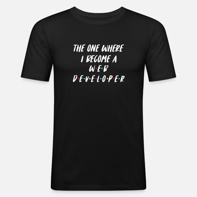Web Entwickler Webdeveloper Web-Entwickler - Männer Slim Fit T-Shirt - Schwarz