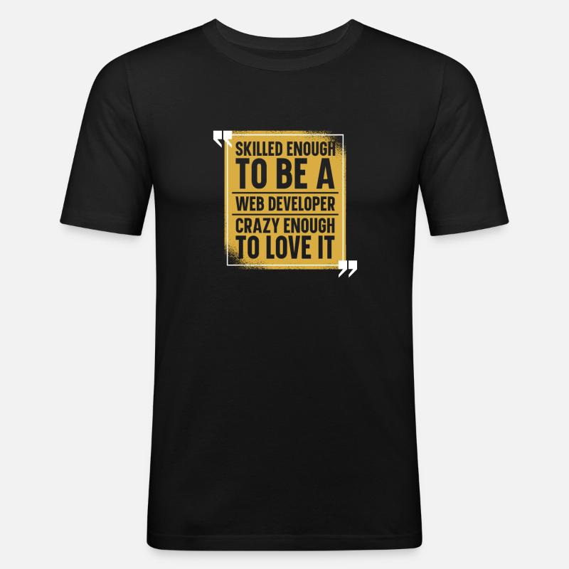Web Entwickler Webdeveloper Web-Entwickler - Männer Slim Fit T-Shirt - Schwarz