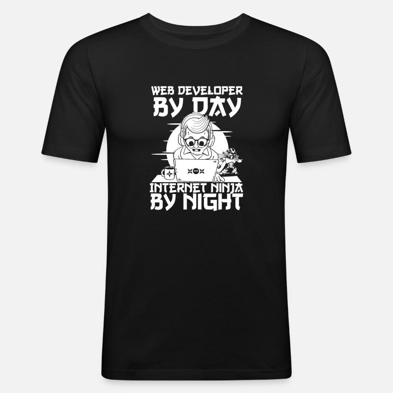 Web Entwickler Webdeveloper Web-Entwickler - Männer Slim Fit T-Shirt - Schwarz