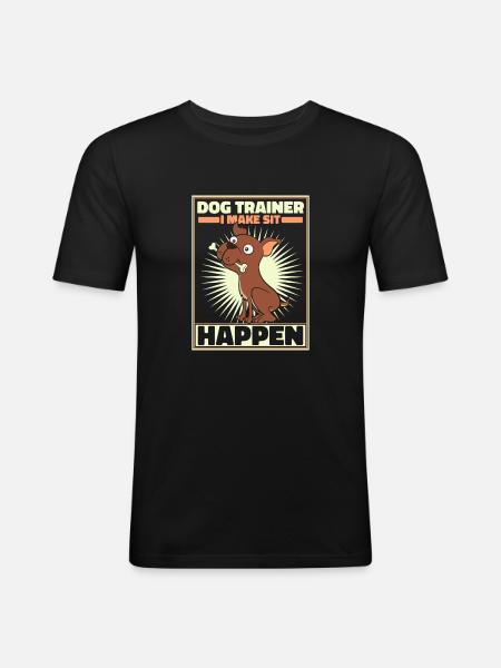 Dog trainer Dog trainer - Men's Slim Fit T-Shirt - black