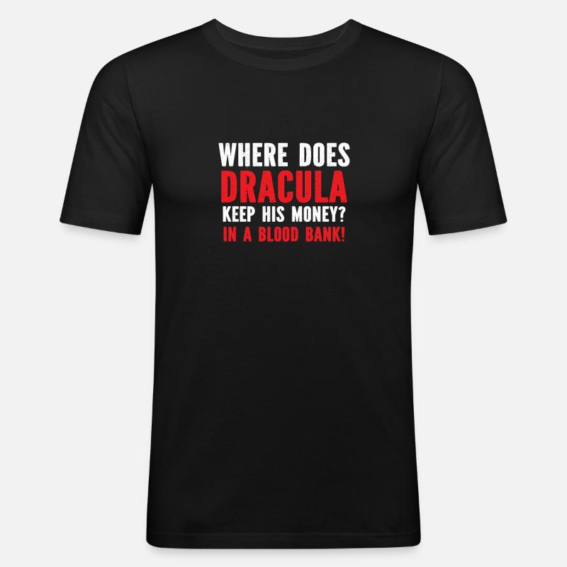 Halloween - Männer Slim Fit T-Shirt - Schwarz