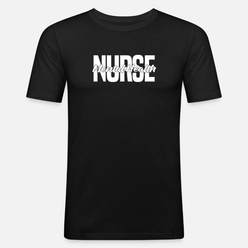 Krankenschwester - Männer Slim Fit T-Shirt - Schwarz