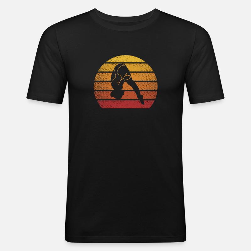 Turmspringen Turmspringer - Männer Slim Fit T-Shirt - Schwarz